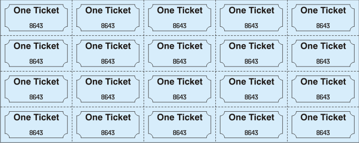 Sheet Tickets - 1”x2” - by jforms.com